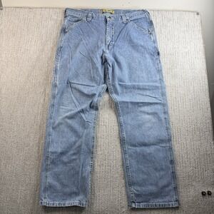 Lee Dungarees Carpenter Jeans Mens 38x32 Blue Loose Fit Workwear Denim Baggy Y2K